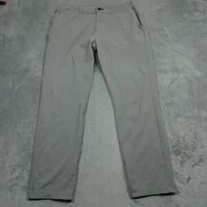 Public Rec Pants Mens 34x30 Gray Nylon Blend Chino Pockets Preppy